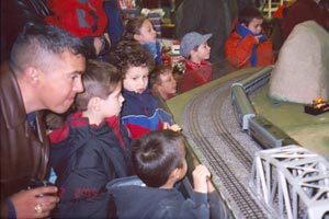 Kids (of all ages) love the trains in action at a LCCA-sponsored train show in Naperville, IL.